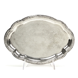 Davco Silver Silverplate Tray, Small Oval