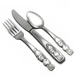 1set 22cm*6cm Cartoon Rabbit Stainless Steel Cutlery Set. Including Cute  And Sturdy Pink Rabbit-themed Fork, Knife, And Spoon, Suitable For Home,  School, Work, And Travel